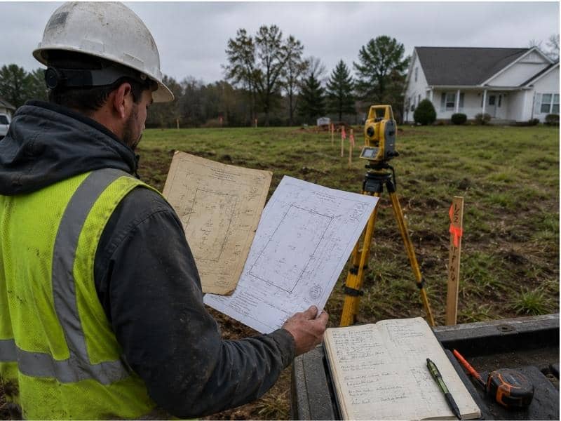 old property survey affects property survey cost today by helping surveyor check boundary records and corner markers